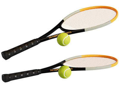 现代网球拍、网球3d模型 现代网球拍、网球