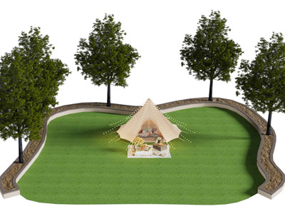 现代户外营地帐篷