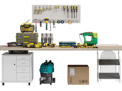 现代家用五金工具、工作台3d模型 现代家用五金工具、工作台