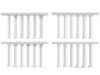 欧式圆形罗马柱子3d模型 欧式圆形罗马柱子