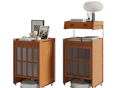 现代可移动边柜、机器人扫地机收纳柜