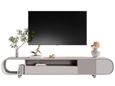 现代电视柜、电视机