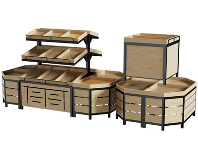 现代超市地堆 展台 摆台 货架3d模型 现代超市地堆 展台 摆台 货架