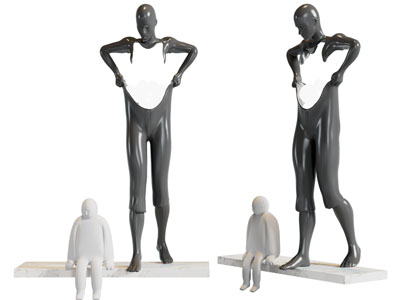 现代抽象小人雕塑雕刻3d模型 现代抽象小人雕塑雕刻