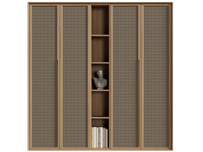 侘寂风衣柜3d模型 侘寂风衣柜