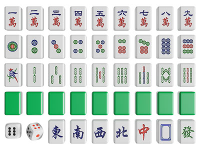 现代麻将牌 骰子3d模型 现代麻将牌 骰子