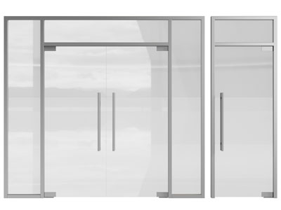 现代办公玻璃大门