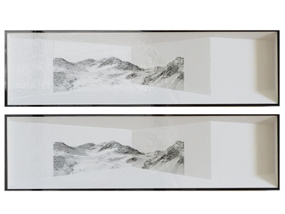 新中式水墨山水装饰挂画3d模型 新中式水墨山水装饰挂画