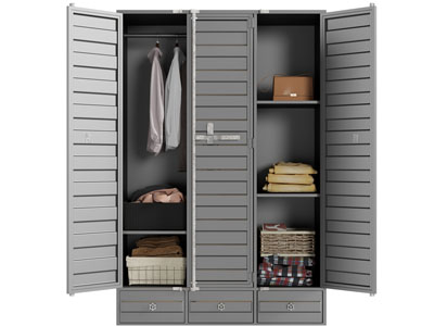 工业风loft衣柜3d模型 工业风loft衣柜