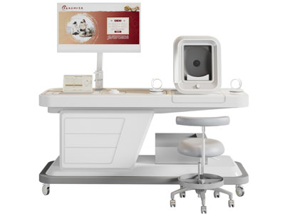 现代中医体质辨识检测仪 诊疗桌椅组合3d模型 现代中医体质辨识检测仪 诊疗桌椅组合