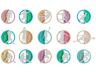 现代体育健身墙饰挂件