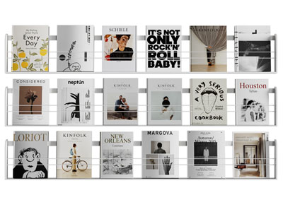 现代墙面书刊杂志收纳架