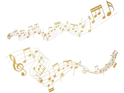 现代五线谱墙饰