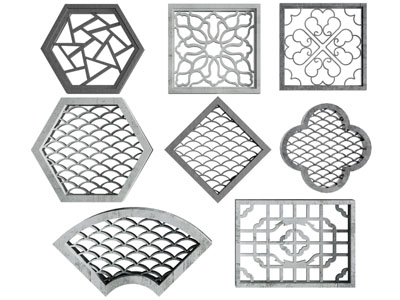 新中式镂花窗 窗格 花格