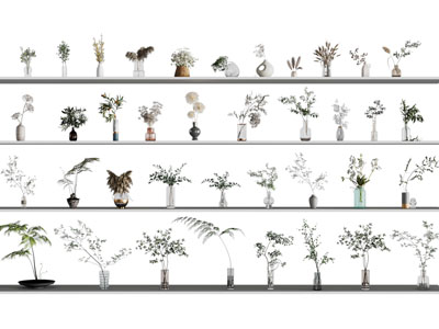 现代花瓶花卉摆件组合