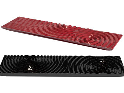 现代水纹茶盘 雕塑摆件