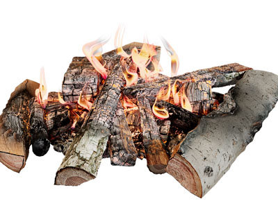 现代篝火 木柴 火堆