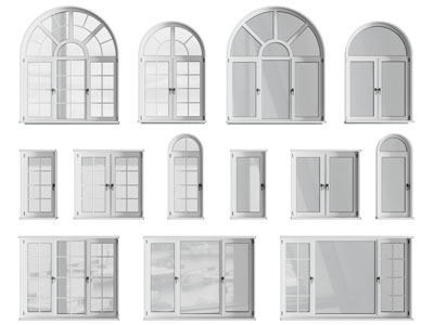 法式玻璃平开窗户