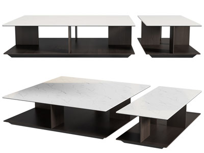 现代长方形茶几、边几3d模型 现代长方形茶几、边几