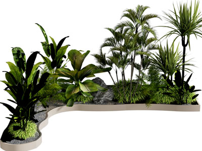 现代户外花坛花草植物景观园艺小品