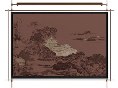 新中式装饰挂画3d模型 新中式装饰挂画