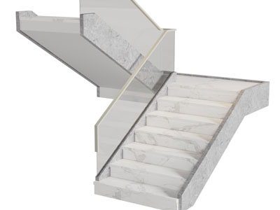 现代大理石旋转楼梯3d模型 现代大理石旋转楼梯