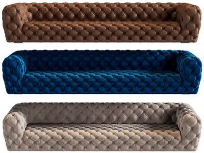 简欧软包多人沙发