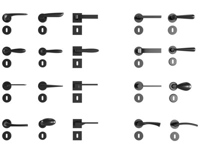 现代金属锁眼拉手3d模型 现代金属锁眼拉手