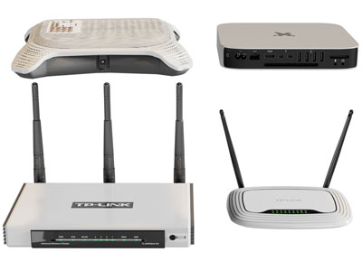 现代路由器 光纤设备 网线盒 集线盒3d模型 现代路由器 光纤设备 网线盒 集线盒