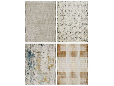 现代长方形地毯3d模型 现代长方形地毯