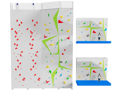 现代攀岩墙娱乐设备3d模型 现代攀岩墙娱乐设备