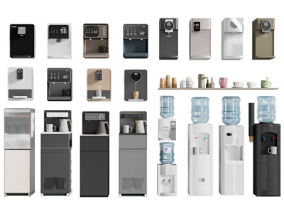 现代饮水机、茶吧机、直饮机3d模型 现代饮水机、茶吧机、直饮机