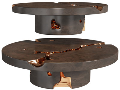 现代圆形茶几3d模型 现代圆形茶几