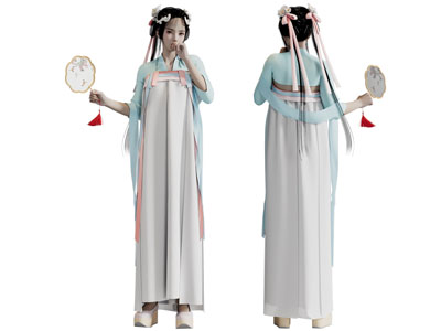 现代穿汉服的女子 女人 女孩 姑娘人物