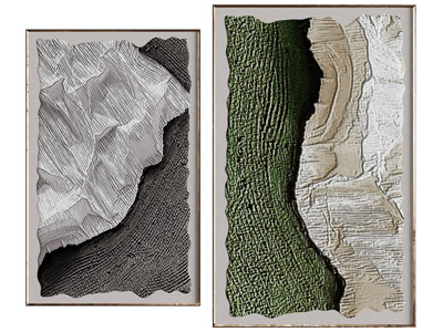 侘寂风装饰挂画3d模型 侘寂风装饰挂画
