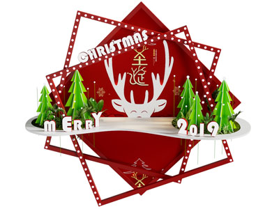 现代圣诞节美陈