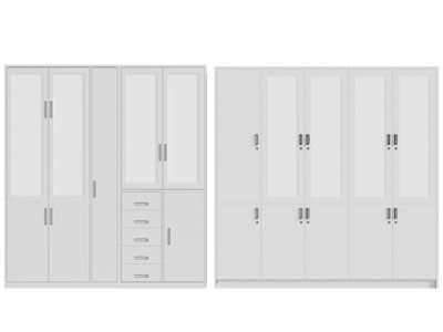 现代加宽衣柜3d模型 现代加宽衣柜