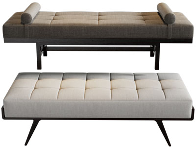 现代长方形沙发凳子