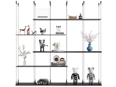 现代开放式收纳置物装饰架