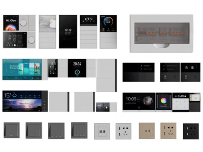 现代配电箱、智能触屏开关、温度计、插座开关面板3d模型 现代配电箱、智能触屏开关、温度计、插座开关面板