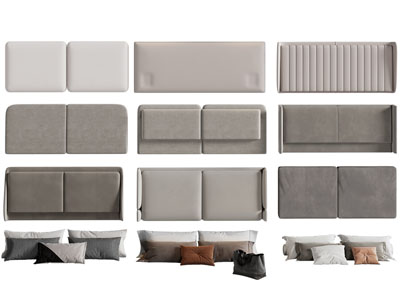 现代软包床头 靠垫抱枕