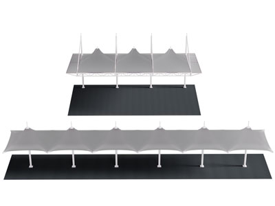 现代遮阳棚、车棚、停车棚