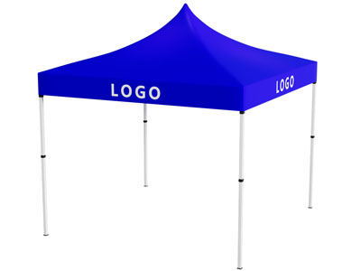 现代蓝色方形遮阳棚、遮阳伞