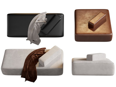 现代长方形沙发凳子