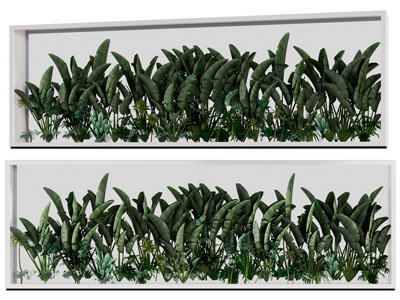 现代花草植物墙