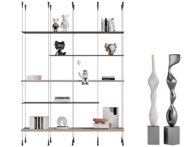 现代开放式金属收纳装饰架