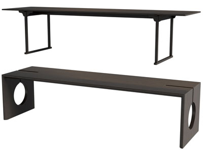 新中式长方形书桌