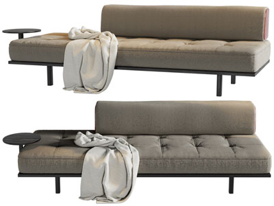 现代布艺多人沙发