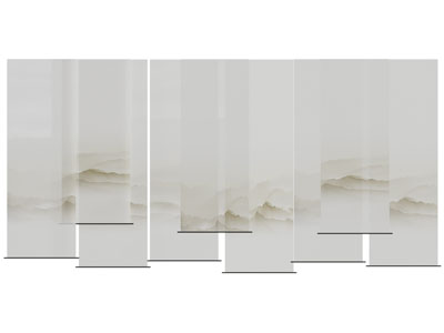 现代水墨山水布帘 窗帘 拉帘 吊帘3d模型 现代水墨山水布帘 窗帘 拉帘 吊帘