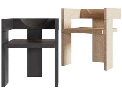 现代实木休闲椅子